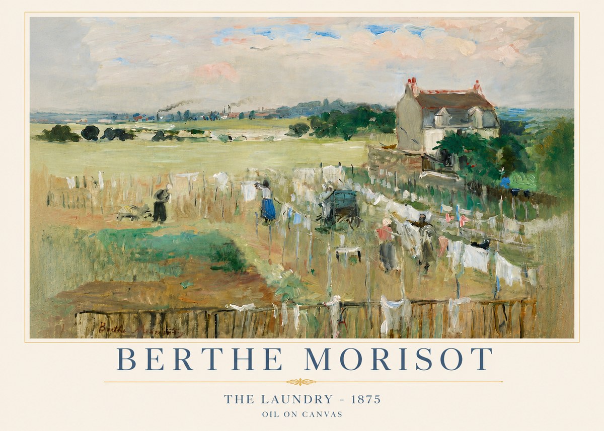 Berthe Morisot The Laundry - 1875 No4 - Juliste