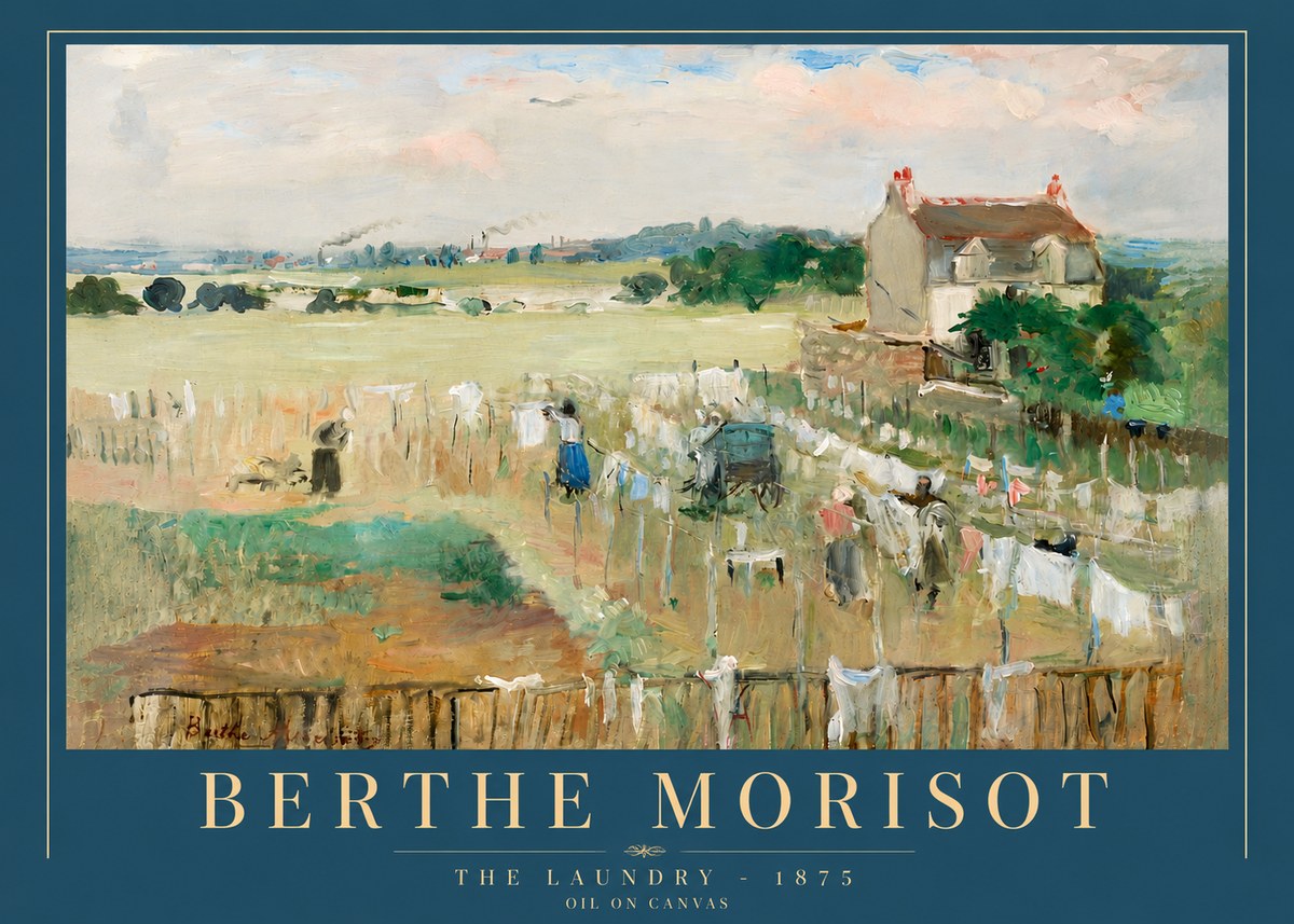 Berthe Morisot The Laundry - 1875 No5 - Juliste