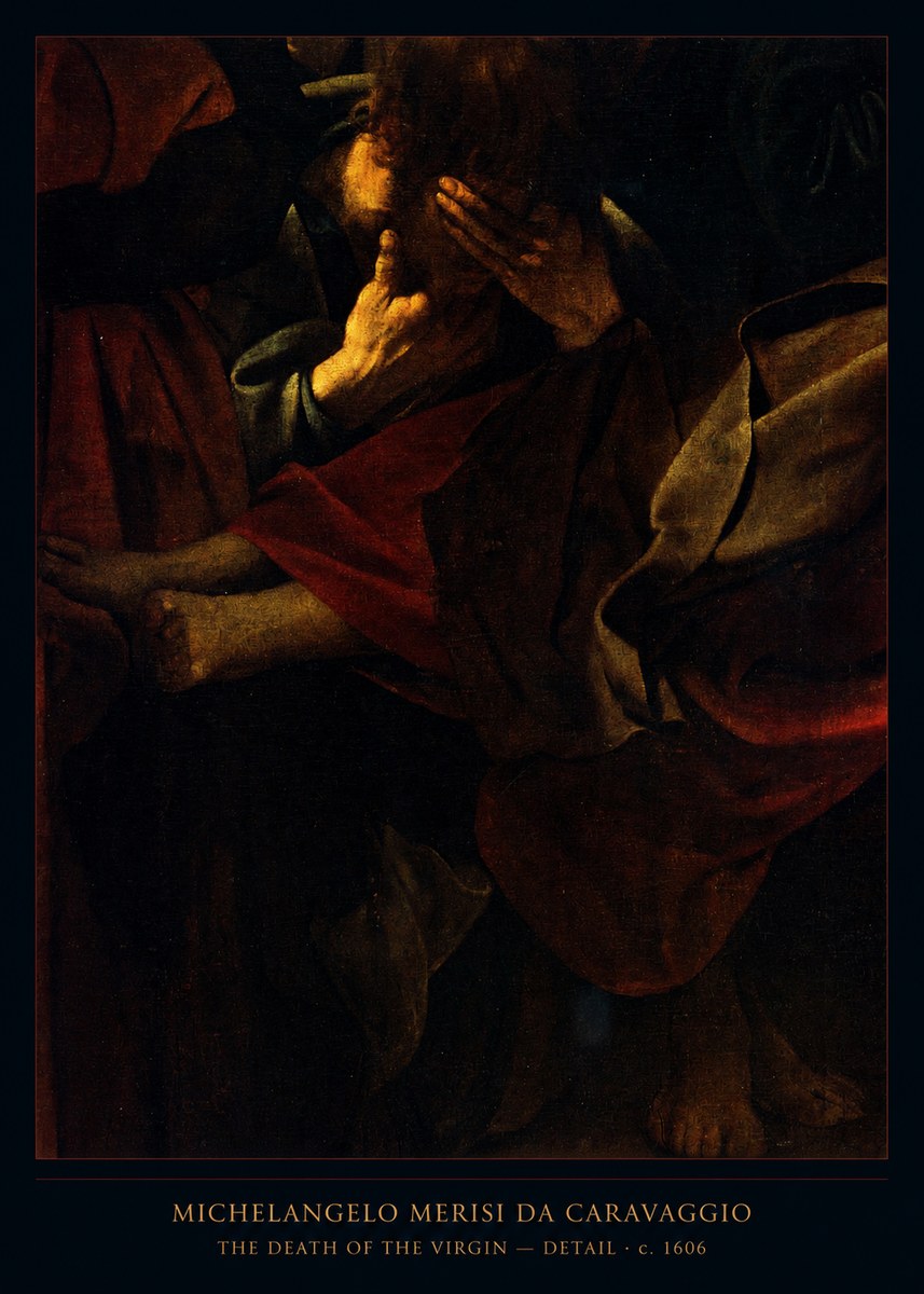 Michelangelo Merisi da Caravaggio The Death of the Virgin – Detail No6 - Juliste