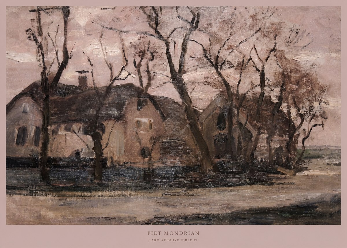Piet Mondrian Farm at Duivendrecht No5 - Juliste