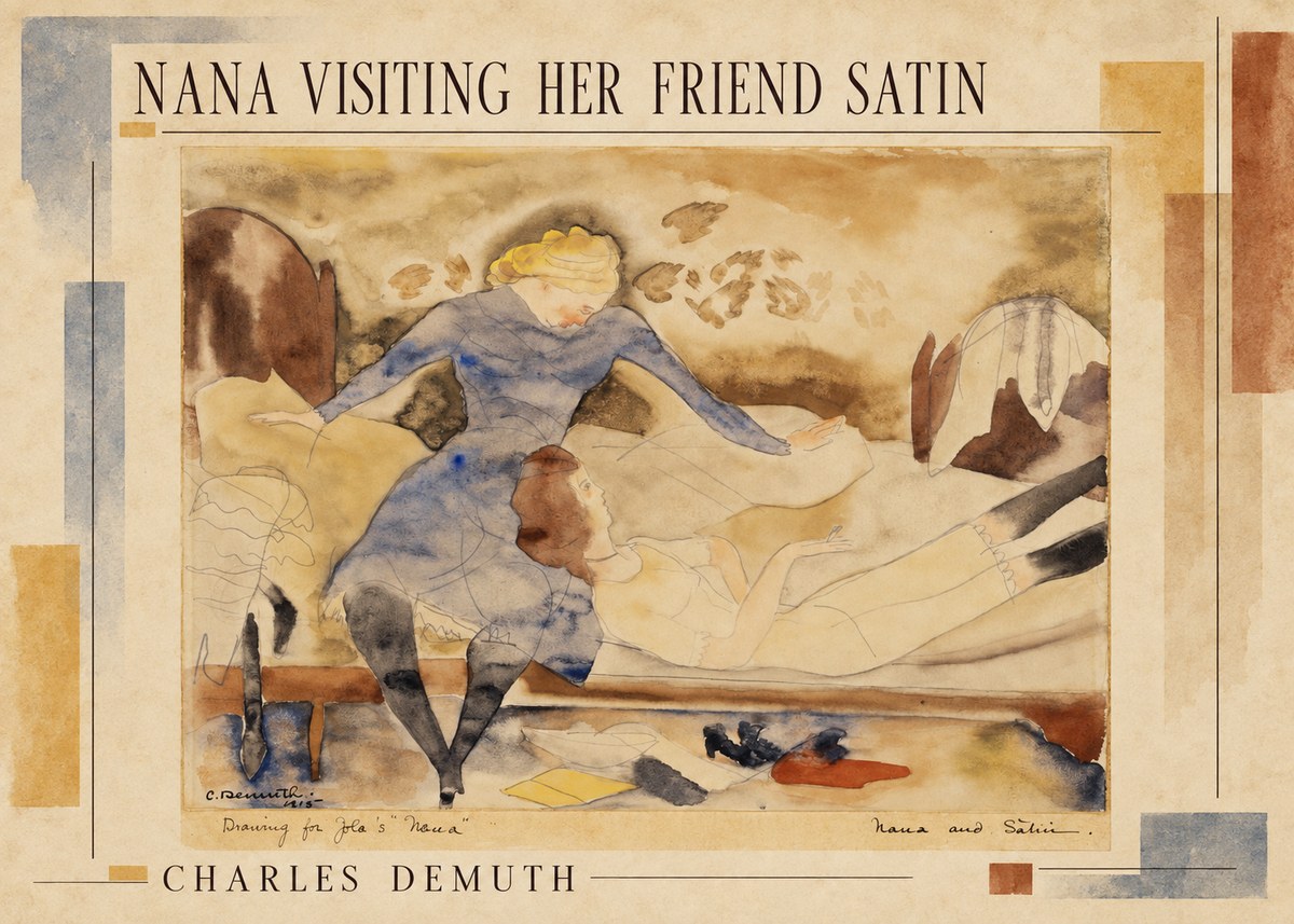 Charles Demuth Nana Visiting Her Friend Satin No2 - Juliste