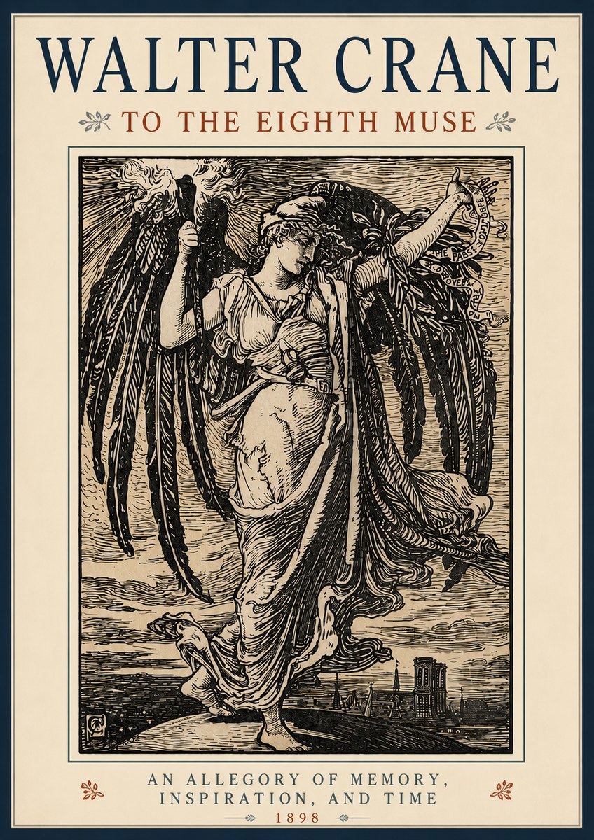 Walter Crane To the Eighth Muse No4 - Juliste
