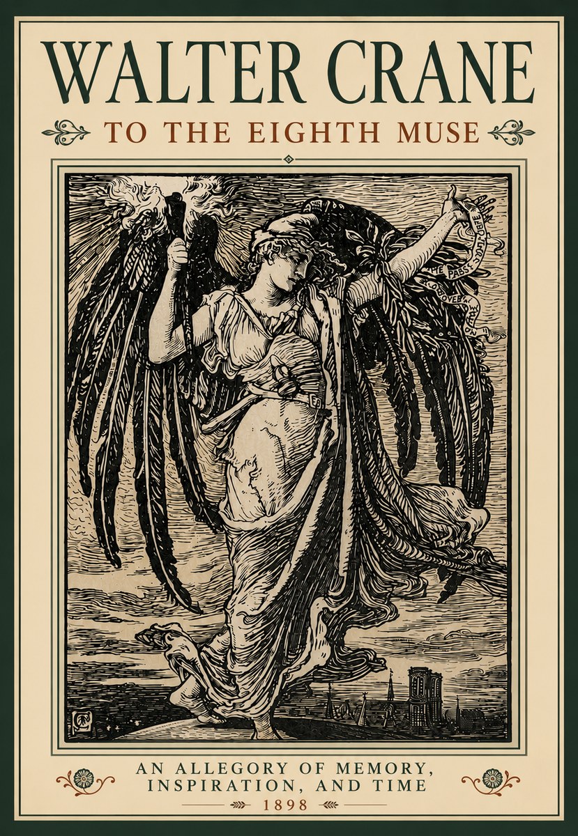 Walter Crane To the Eighth Muse No5 - Juliste