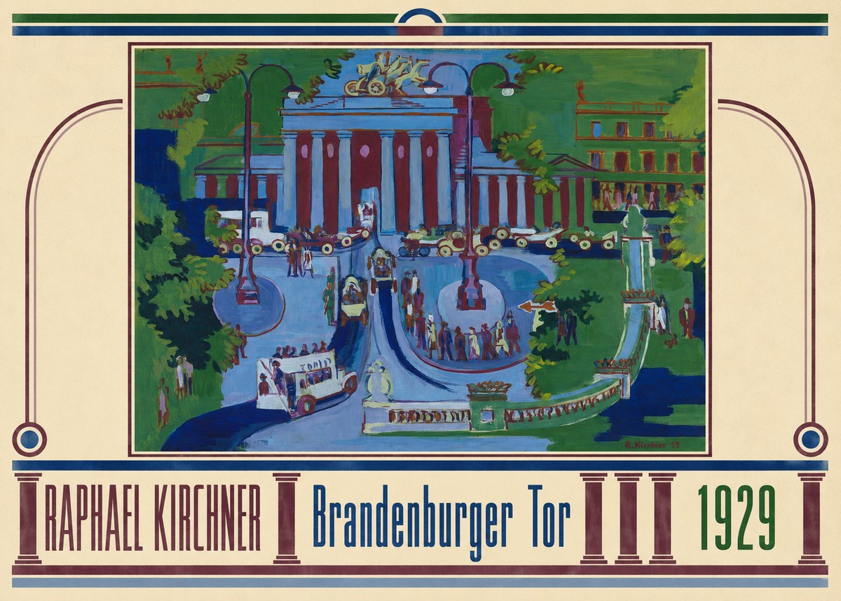 Raphael Kirchner Brandenburger Tor 1929 No3 - Juliste