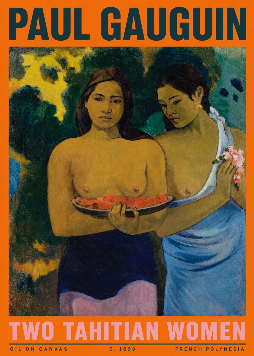 Paul Gauguin Two Tahitian Women I No3 - Juliste