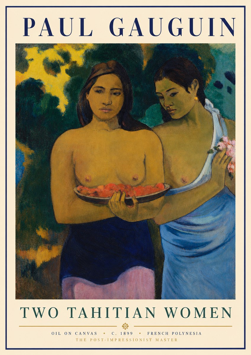 Paul Gauguin Two Tahitian Women I No4 - Juliste