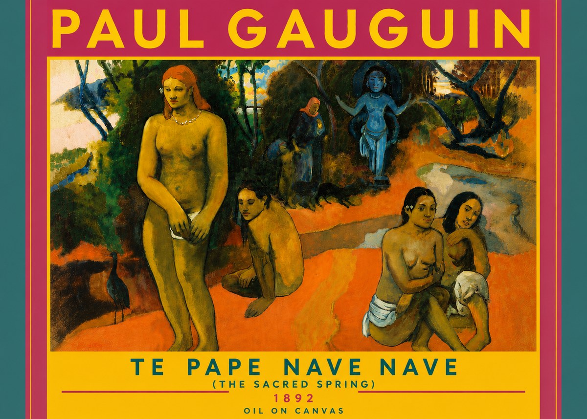 Paul Gauguin Te Pape Nave Nave (the Sacred Spring) No6 - Juliste