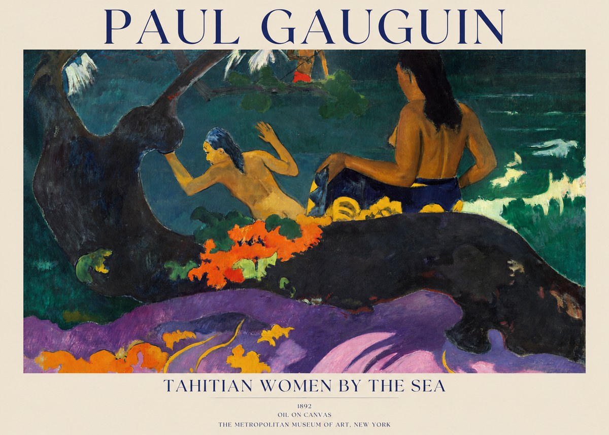 Paul Gauguin Tahitian Women by the Sea No1 - Juliste