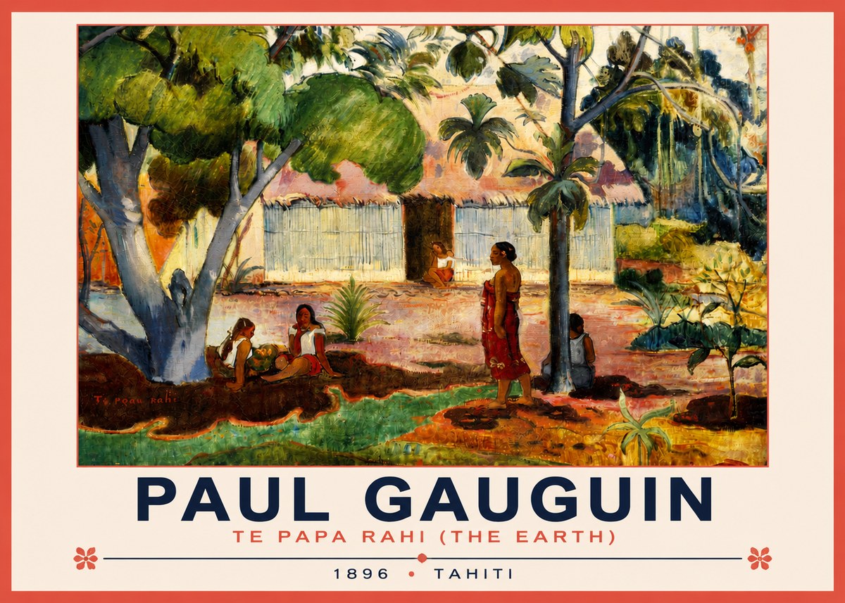 Paul Gauguin Te Papa Rahi (the Earth) No3 - Juliste