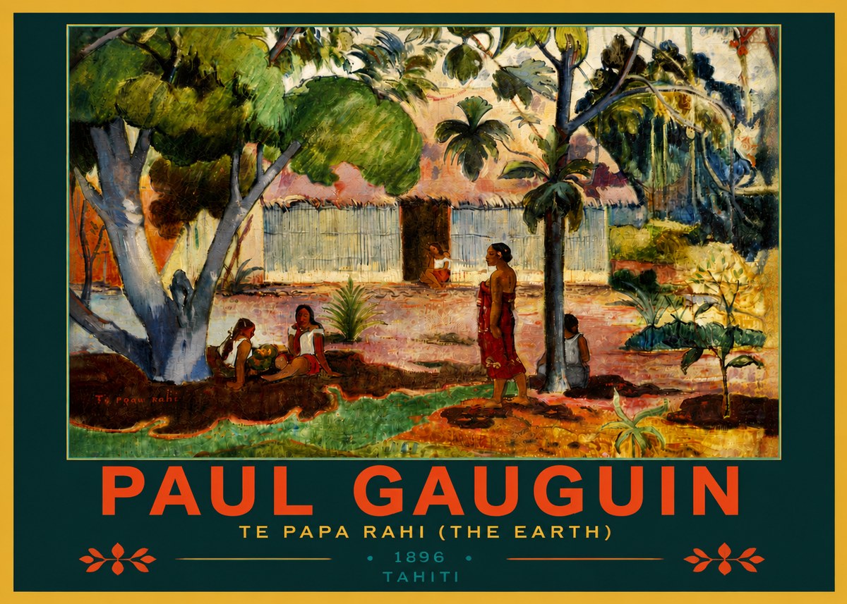 Paul Gauguin Te Papa Rahi (the Earth) No4 - Juliste
