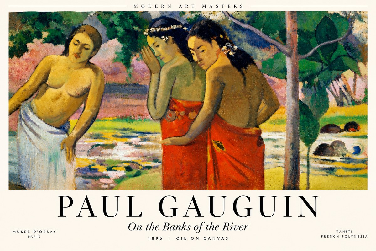 Paul Gauguin On the Banks of the River, 1896 No6 - Juliste