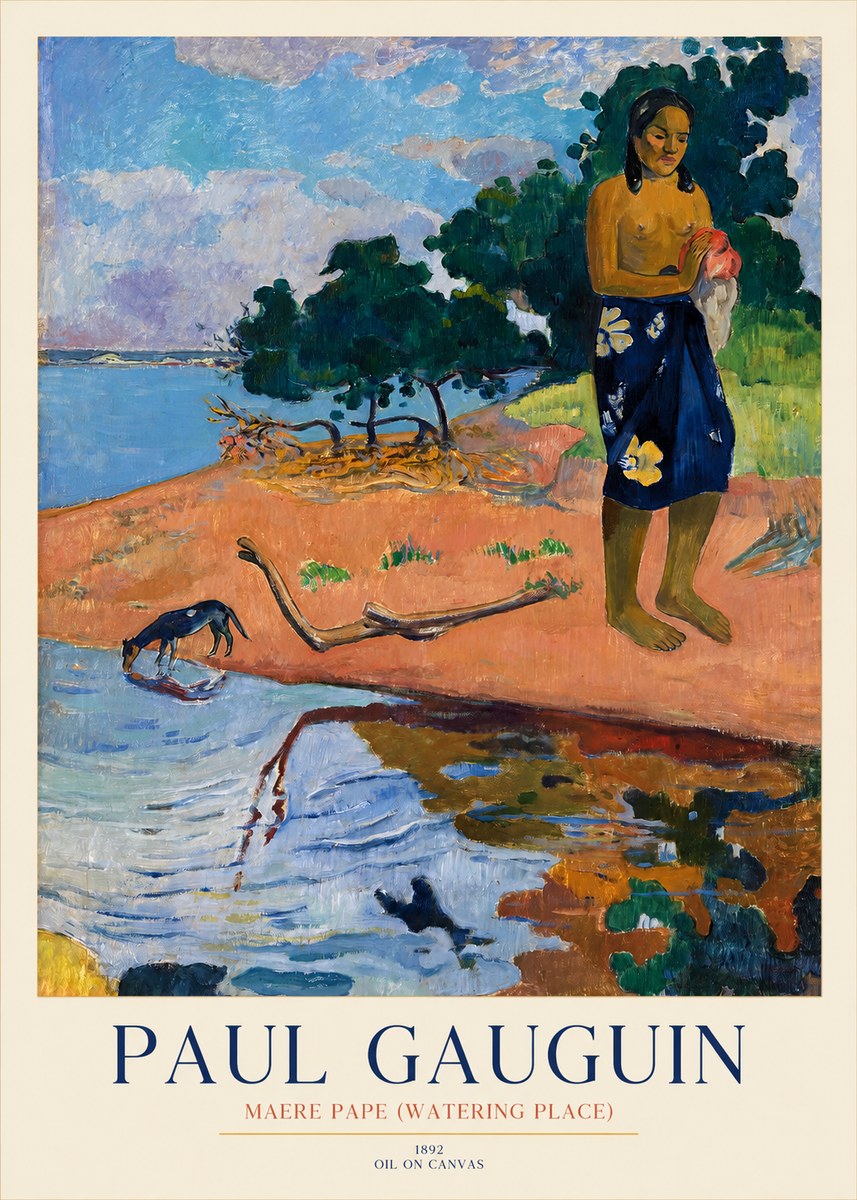 Paul Gauguin Maere Pape (Watering Place) No1 - Juliste