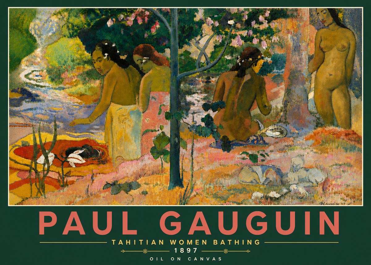 Paul Gauguin Tahitian Women Bathing No6 - Juliste