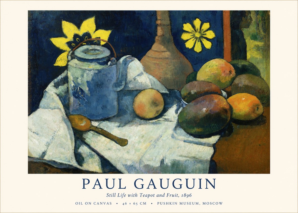 Paul Gauguin Still Life with Teapot and Fruit, 1896 No1 - Juliste