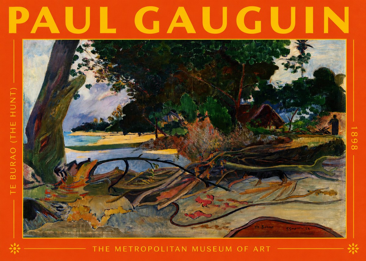 Paul Gauguin Te Burao (the Hunt) No2 - Juliste
