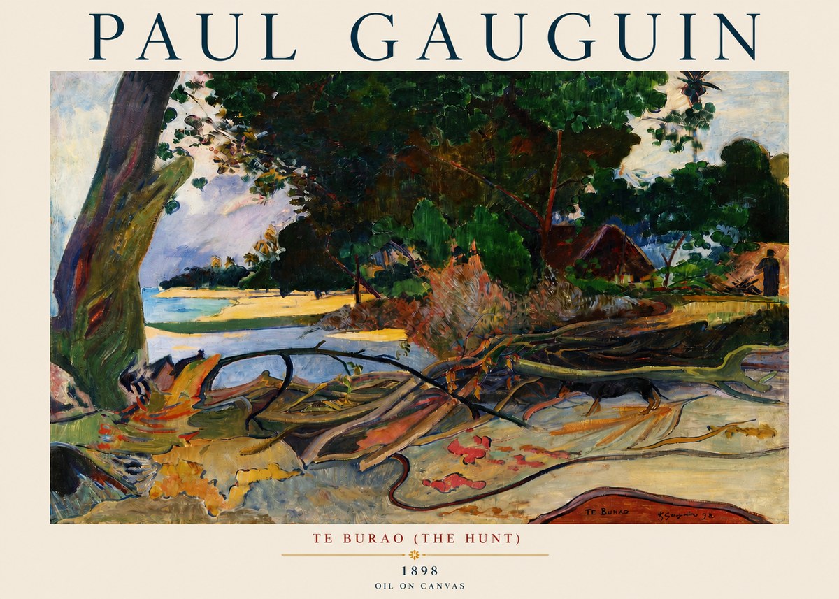 Paul Gauguin Te Burao (the Hunt) No3 - Juliste