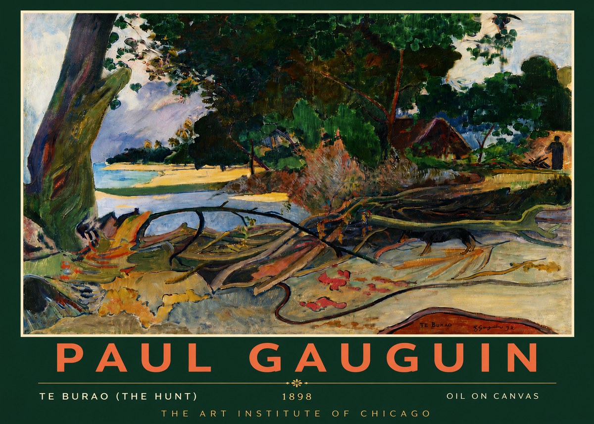 Paul Gauguin Te Burao (the Hunt) No4 - Juliste