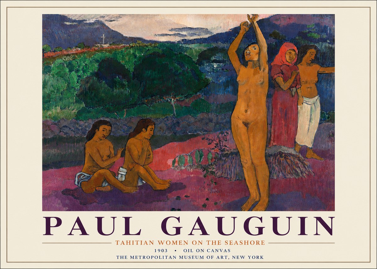 Paul Gauguin Tahitian Women on the Seashore No3 - Juliste