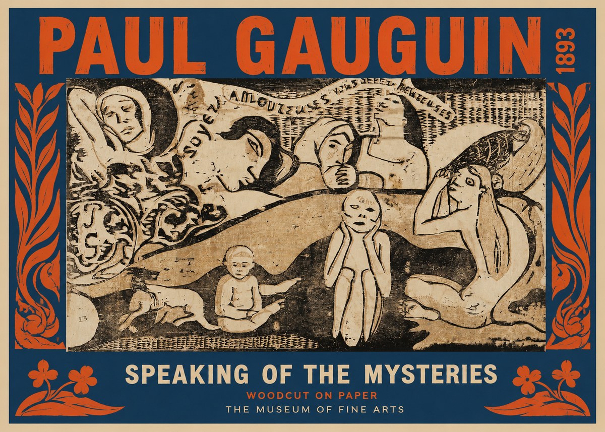 Paul Gauguin Speaking of the Mysteries No2 - Juliste