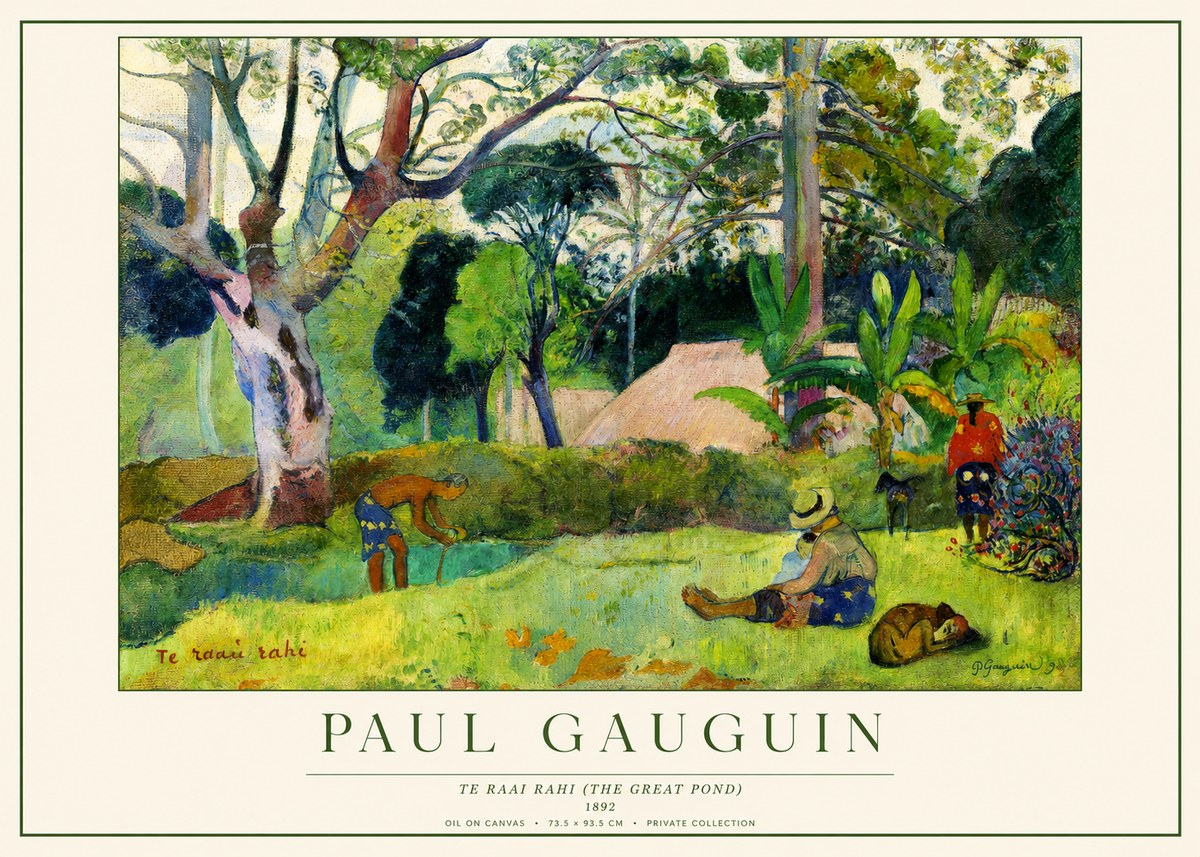 Paul Gauguin Te Ra'ai Rahi (the Great Pond) No1 - Juliste