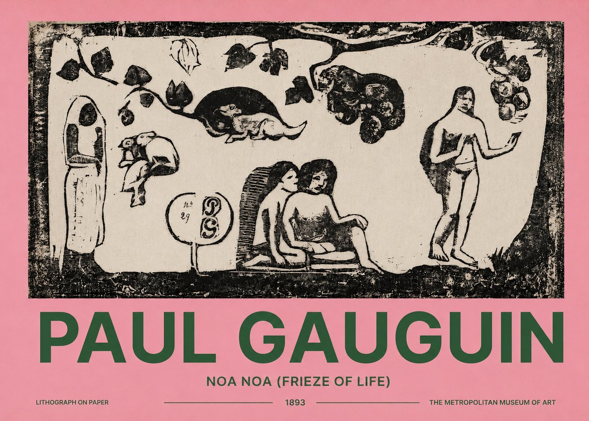 Paul Gauguin Noa Noa (Frieze of Life) No2 - Juliste
