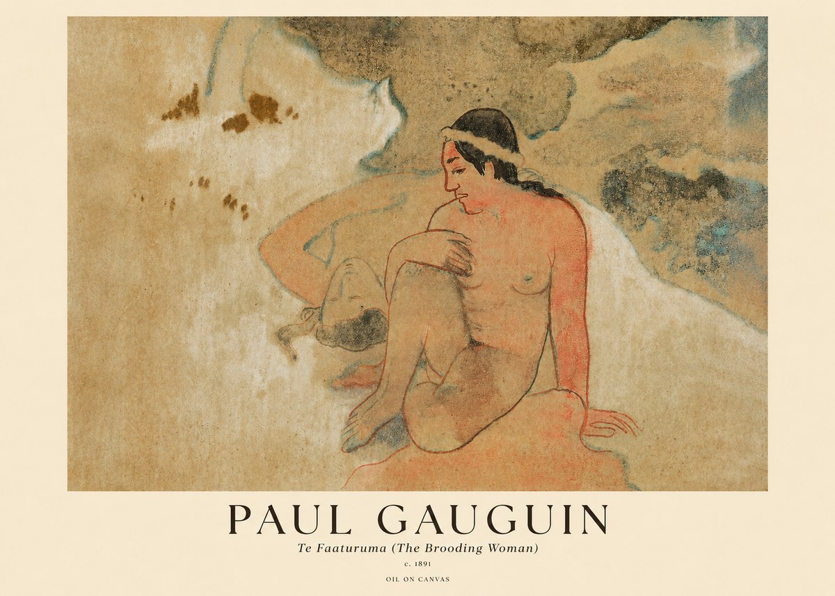 Paul Gauguin Te Faaturuma (the Brooding Woman) No1 - Juliste