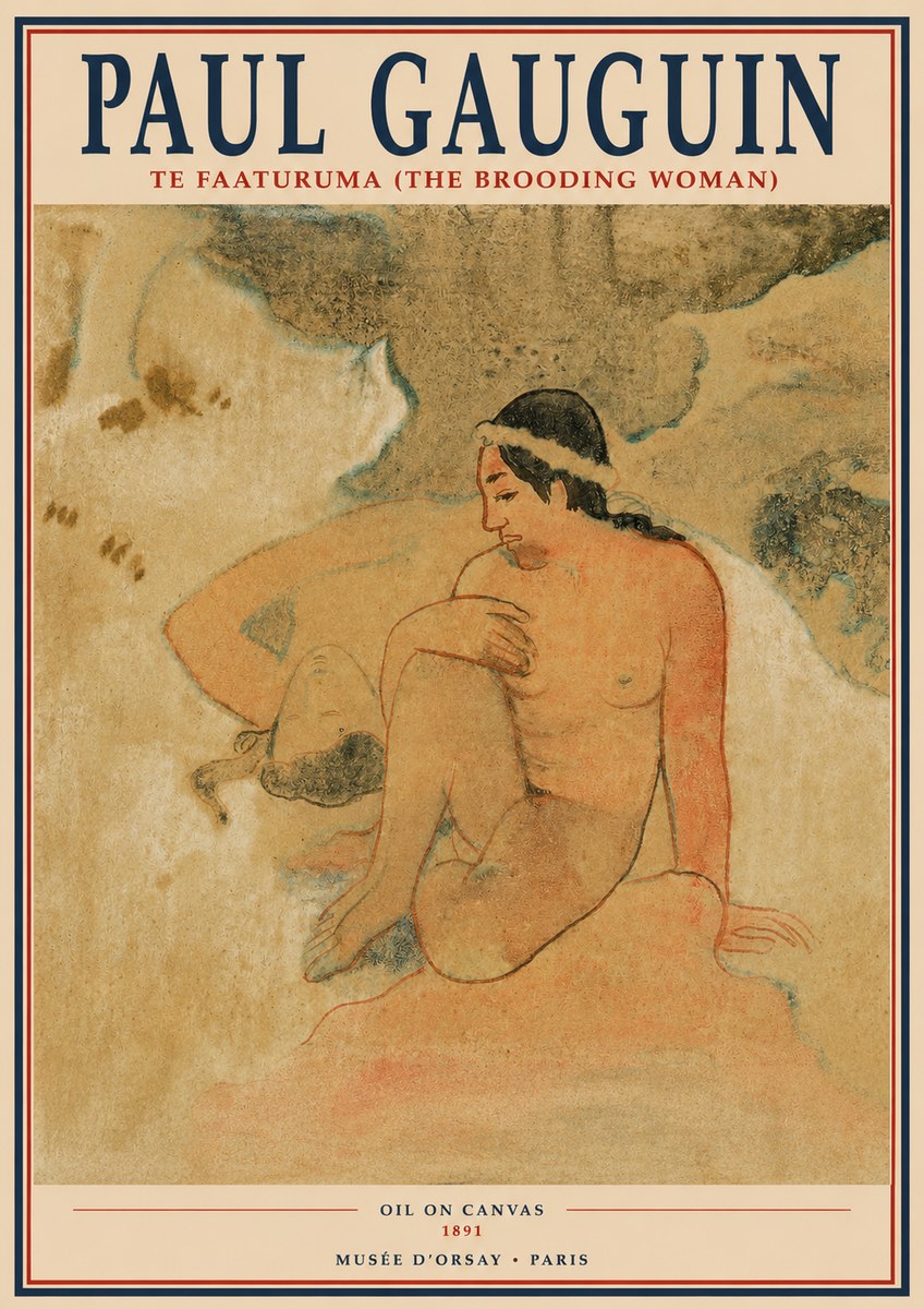 Paul Gauguin Te Faaturuma (the Brooding Woman) No2 - Juliste