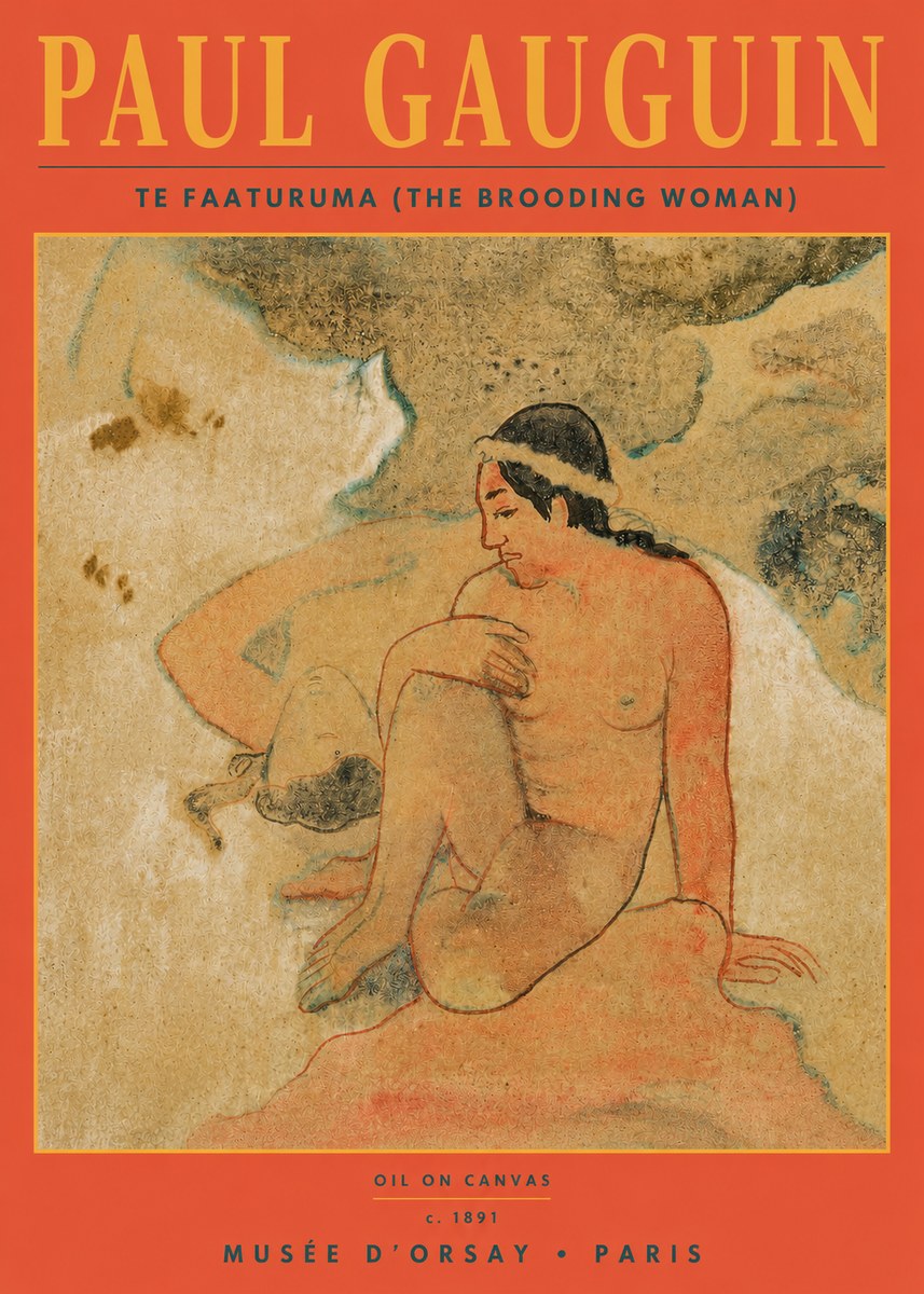 Paul Gauguin Te Faaturuma (the Brooding Woman) No3 - Juliste