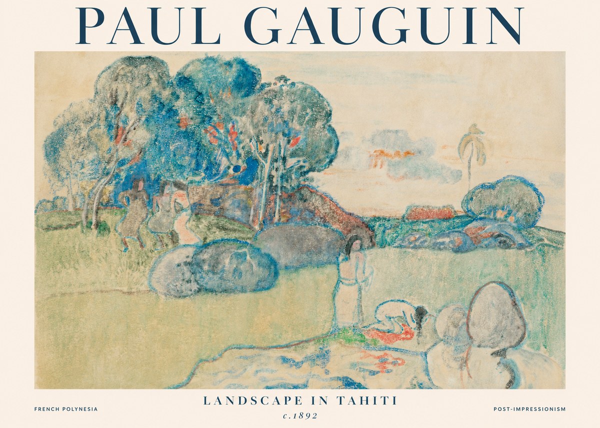 Paul Gauguin Landscape in Tahiti I No1 - Juliste