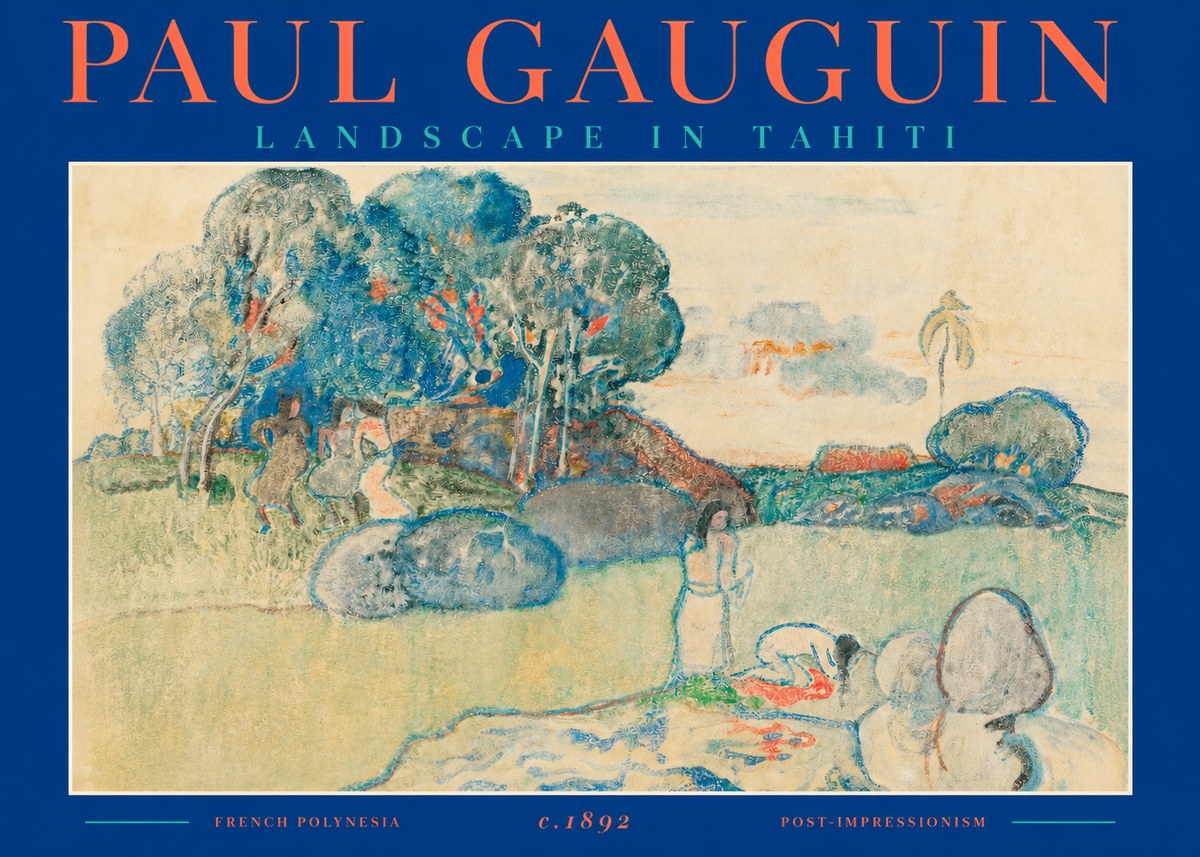 Paul Gauguin Landscape in Tahiti I No2 - Juliste