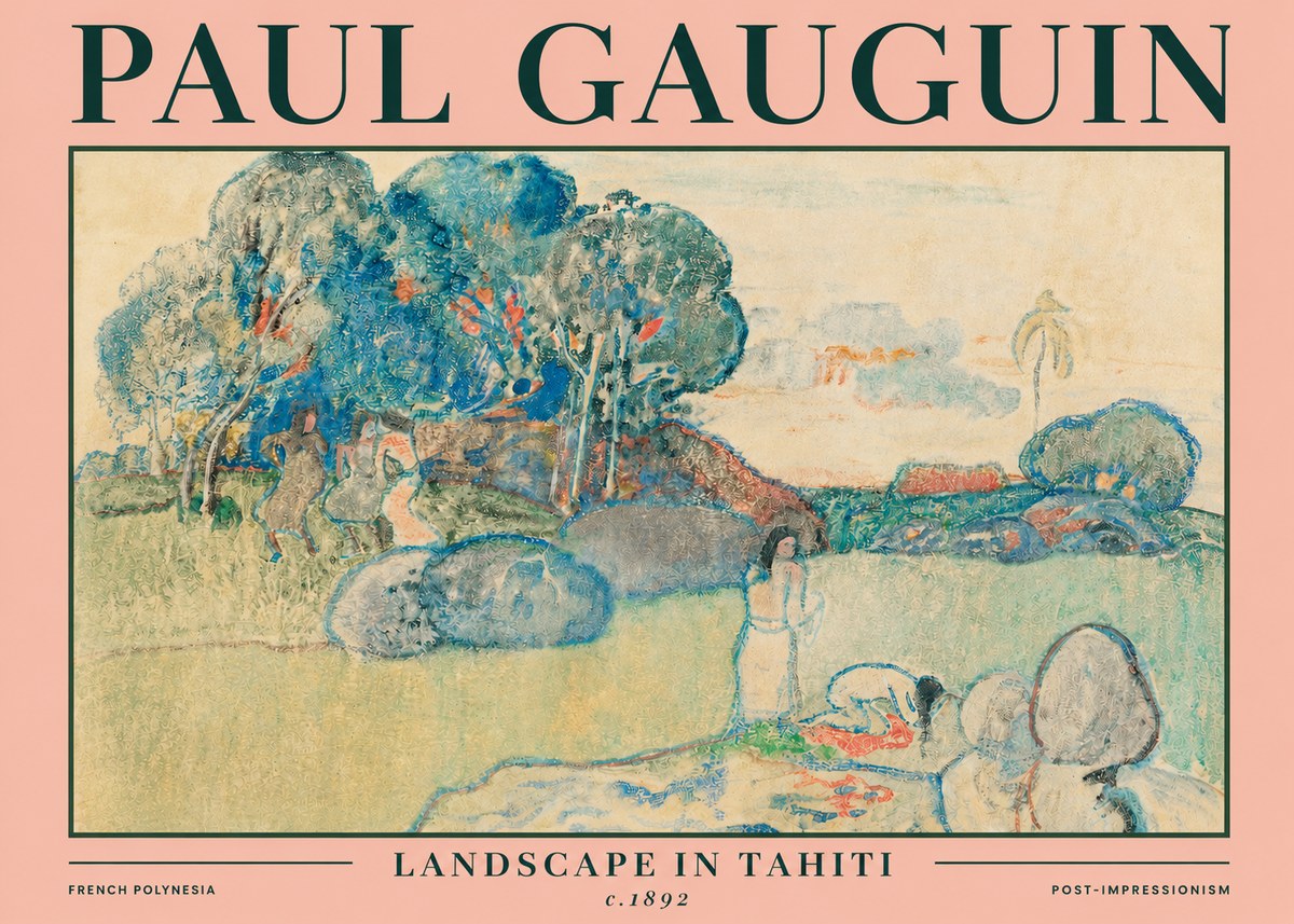 Paul Gauguin Landscape in Tahiti I No3 - Juliste