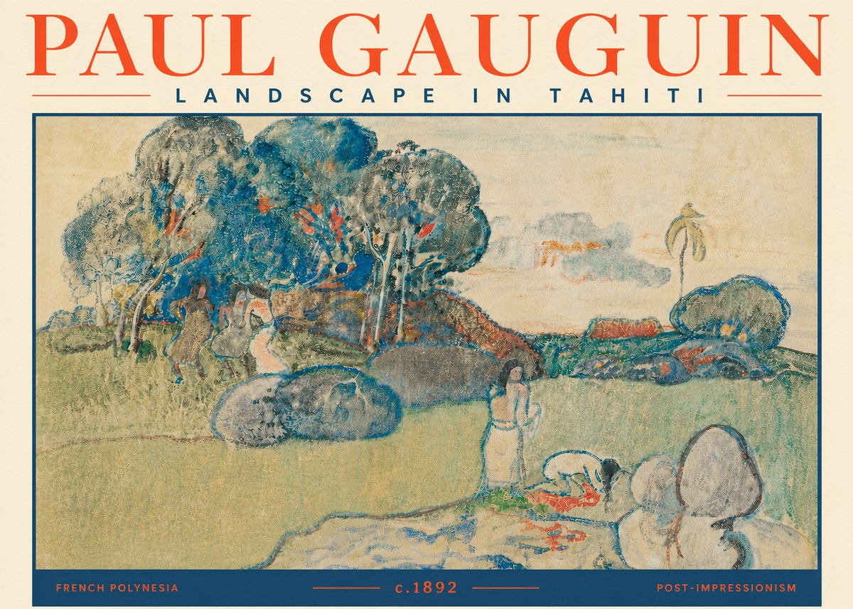 Paul Gauguin Landscape in Tahiti I No5 - Juliste