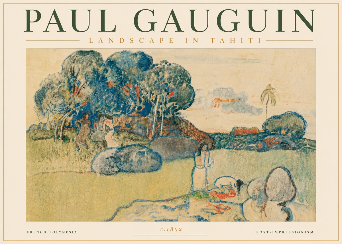 Paul Gauguin Landscape in Tahiti I No6 - Juliste