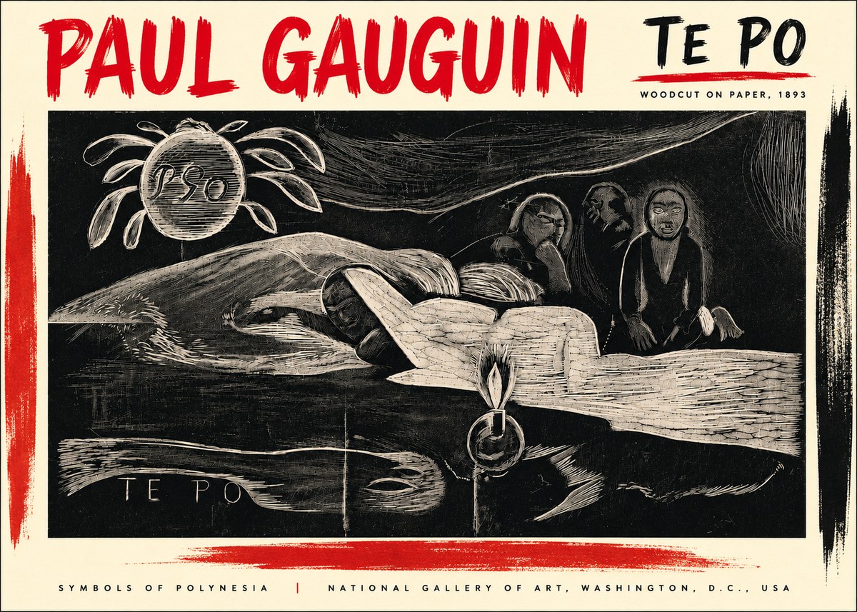 Paul Gauguin Te Po No5 - Juliste