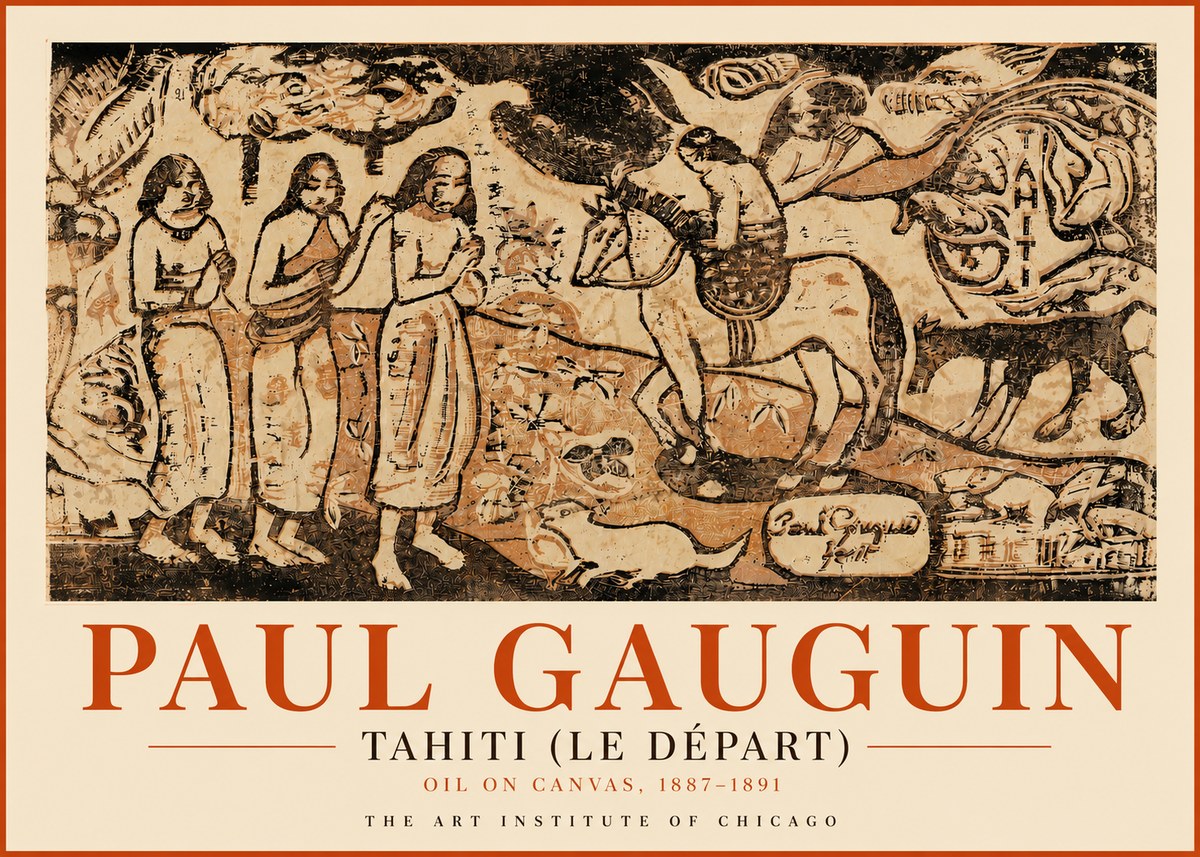 Paul Gauguin Tahitian Scene (Ia Orana Maria) No5 - Juliste