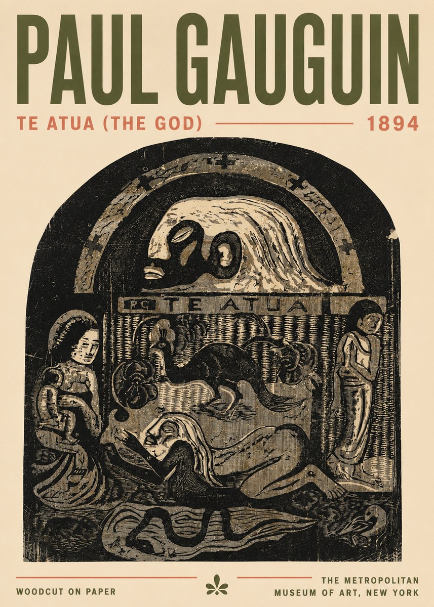 Paul Gauguin Te Atua (the God) No4 - Juliste