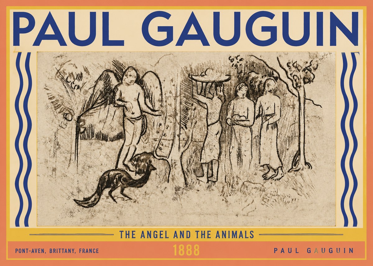Paul Gauguin The Angel and the Animals No3 - Juliste