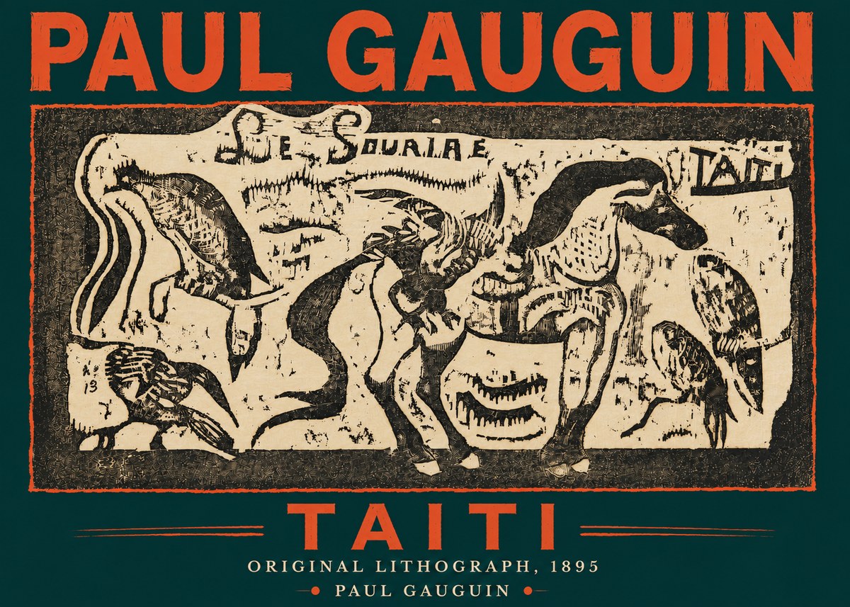 Paul Gauguin Taiti No4 - Juliste