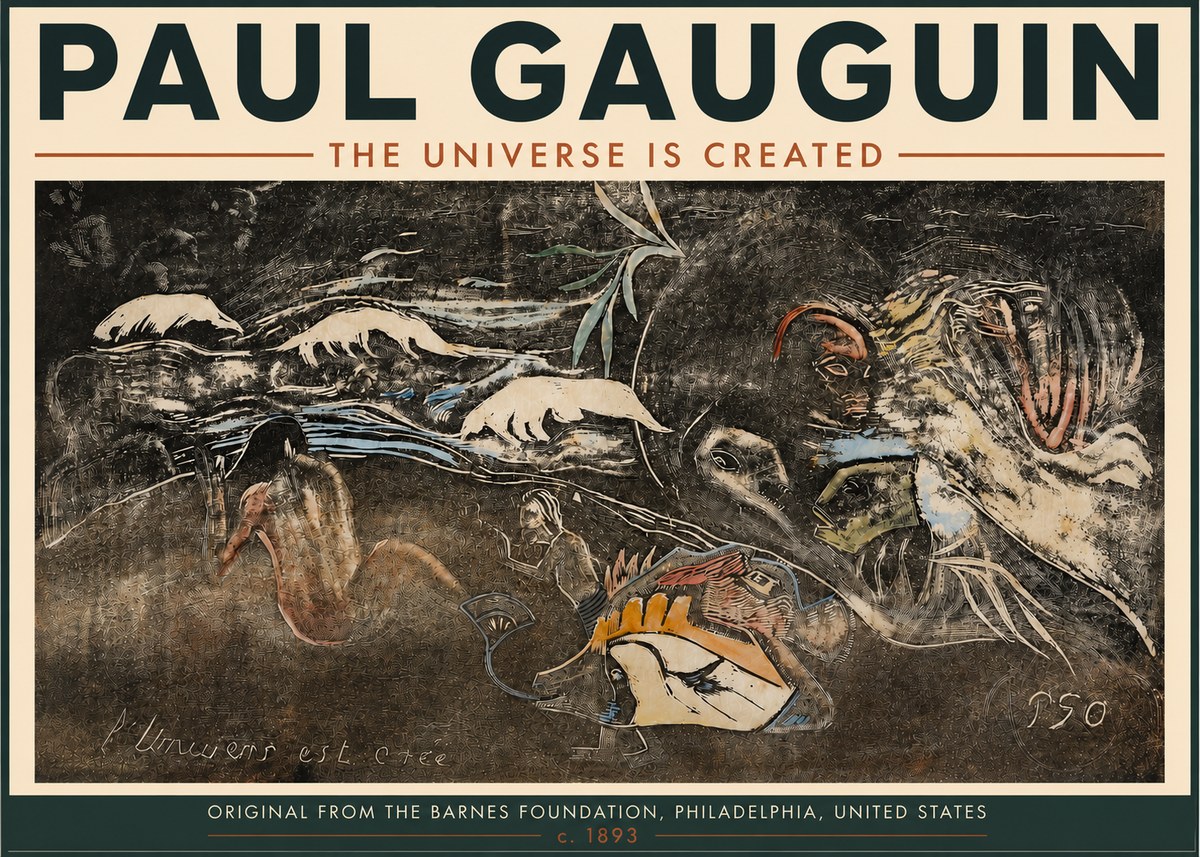 Paul Gauguin The Universe Is Created II No4 - Juliste