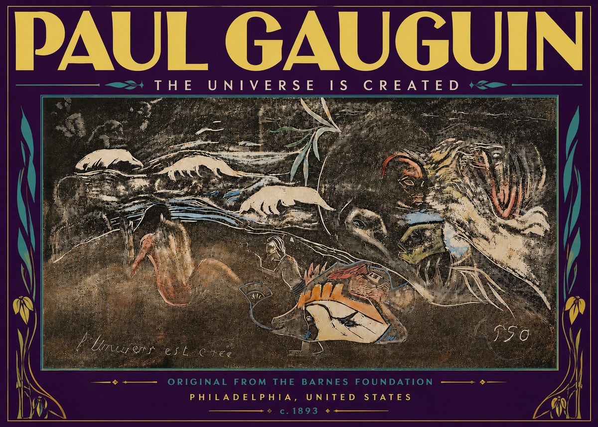 Paul Gauguin The Universe Is Created II No6 - Juliste