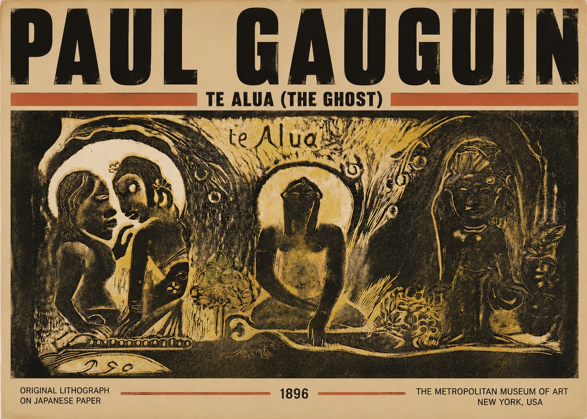 Paul Gauguin Te Alua (the Ghost) No4 - Juliste