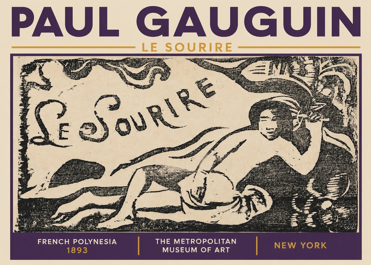 Paul Gauguin Le Sourire No3 - Juliste