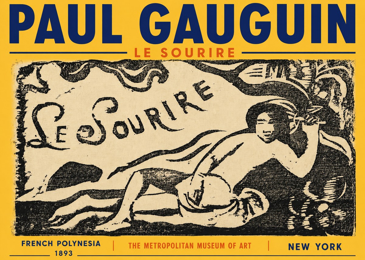 Paul Gauguin Le Sourire No5 - Juliste