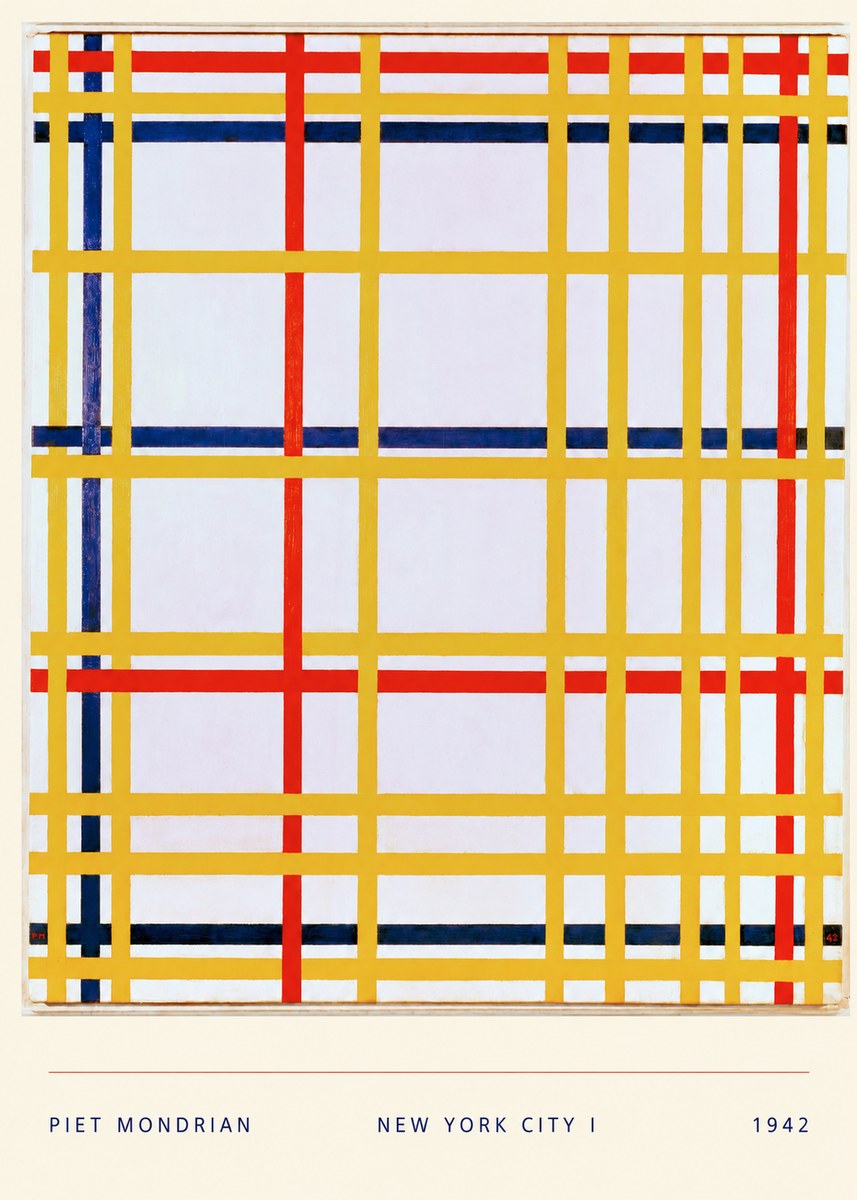 Piet Mondrian New York City I No5 - Juliste