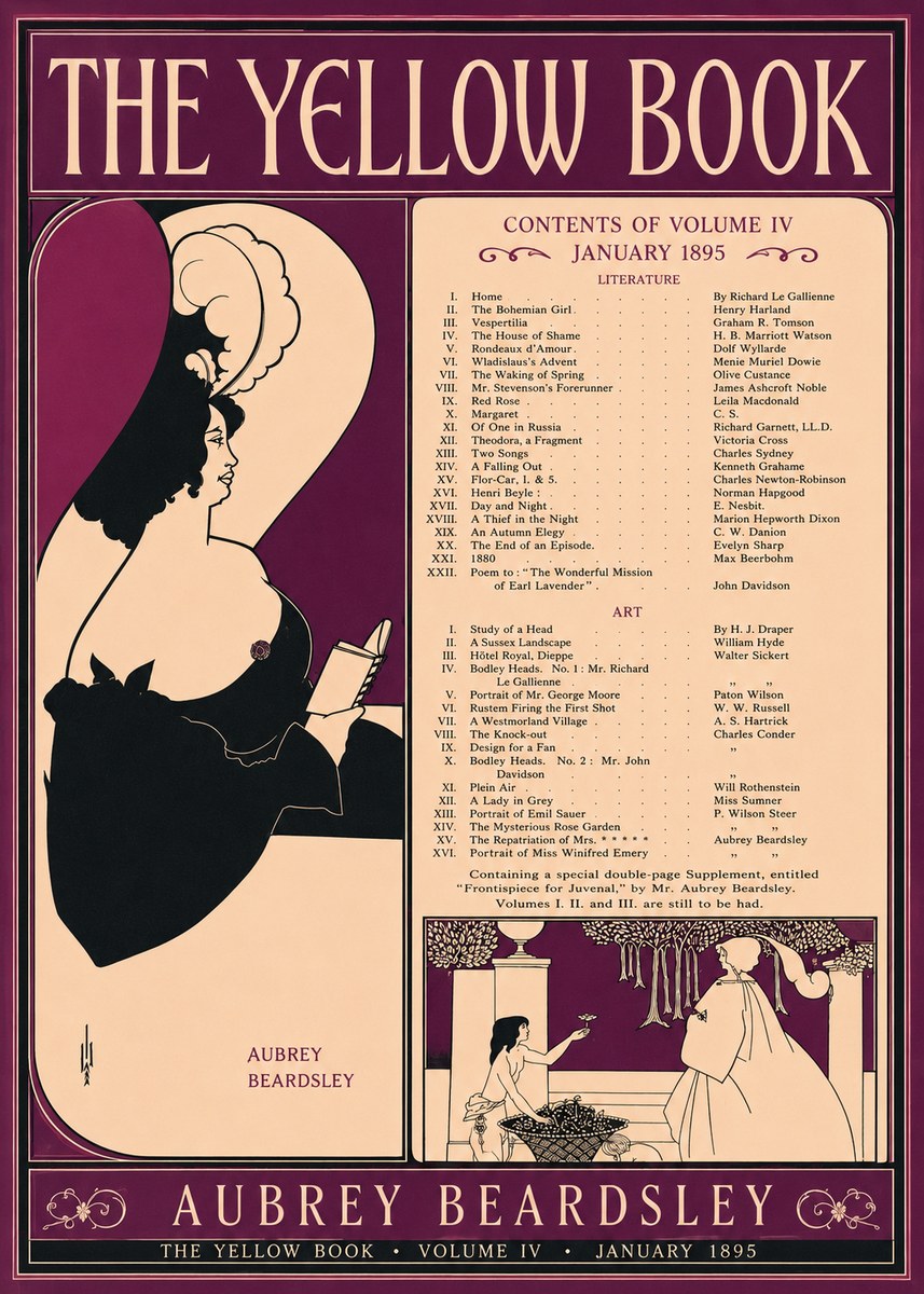 Aubrey Beardsley The Yellow Book II No2 - Juliste