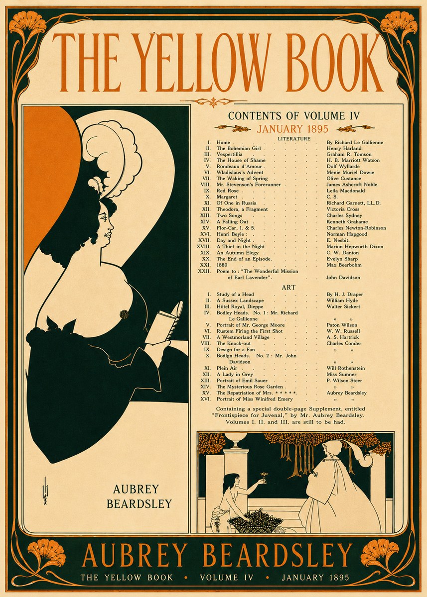 Aubrey Beardsley The Yellow Book II No5 - Juliste