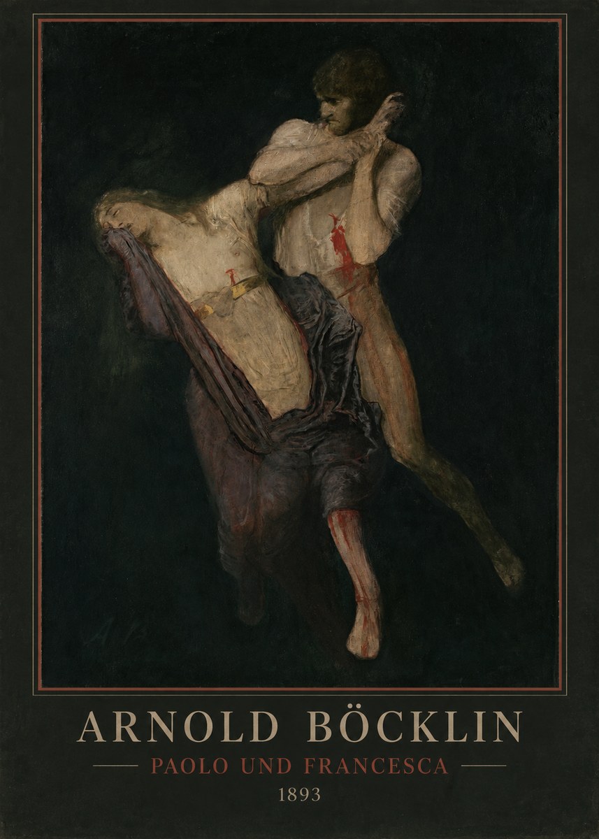 Arnold Böcklin Paolo Und Francesca No2 - Juliste