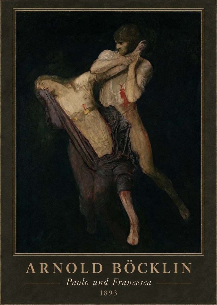 Arnold Böcklin Paolo Und Francesca No4 - Juliste