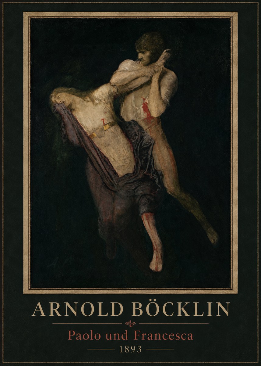 Arnold Böcklin Paolo Und Francesca No6 - Juliste