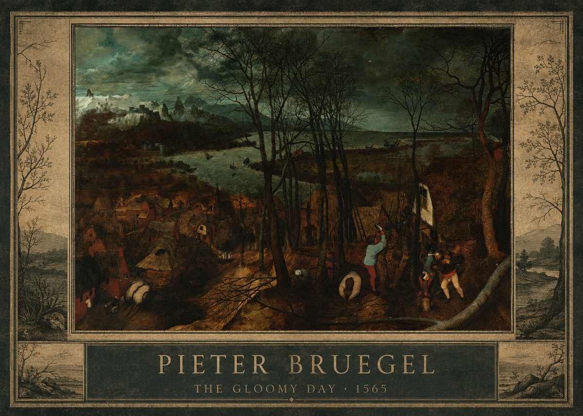 Pieter Bruegel The Gloomy Day No1 - Juliste